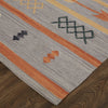 Feizy Dharma I0760 Gray/Orange Area Rug Corner Image