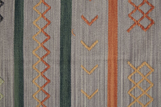 Feizy Dharma I0760 Gray/Orange Area Rug Pattern Image