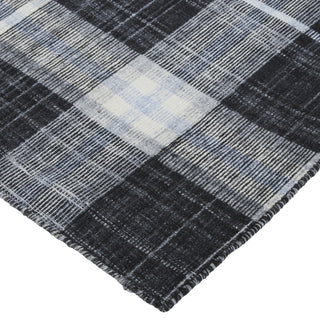 Feizy Jemma I8049 Black/White/Blue Area Rug Corner Image