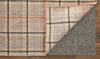 Feizy Jemma I8053 Tan/Orange/Gray Area Rug Corner Image with Rug Pad