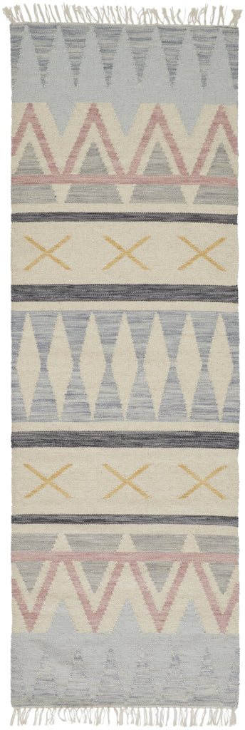 Feizy Ezra I0757 Blue/Tan/Pink Area Rug main image