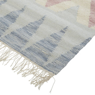 Feizy Ezra I0757 Blue/Tan/Pink Area Rug Corner Image