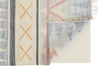 Feizy Ezra I0757 Blue/Tan/Pink Area Rug Corner Image with Rug Pad