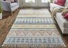 Feizy Ezra I0757 Blue/Tan/Pink Area Rug Lifestyle Image Feature