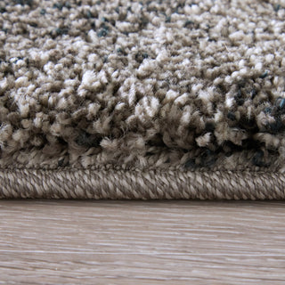 Feizy Jameson 39R8F Gray/Black Area Rug Corner Image with Rug Pad