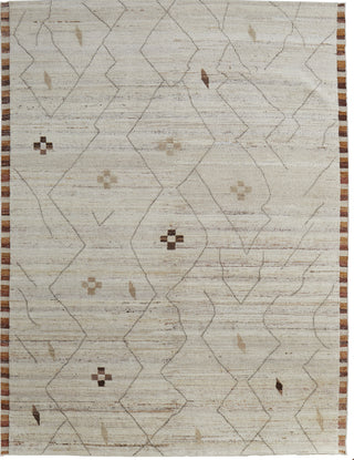 Feizy Kasbah 69G0F Ivory/Tan/Orange Area Rug Main Image