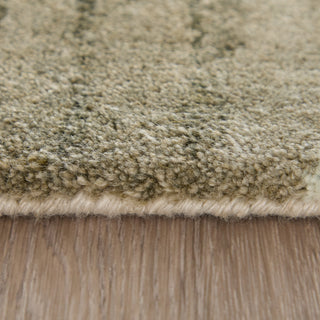 Feizy Kendall 8A59F Green/Brown/Ivory Area Rug Corner Image with Rug Pad