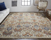 Feizy Leylan 0563F Tan/Ivory/Orange Area Rug Lifestyle Image Feature