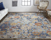 Feizy Leylan 0587F Blue/Orange/Red Area Rug Lifestyle Image Feature