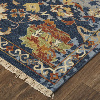 Feizy Leylan 0587F Blue/Orange/Red Area Rug Lifestyle Image Feature