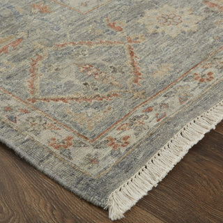 Havila Fine Rugs Mughal S1766 Blue/Taupe/Red Area Rug Corner Image