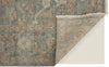 Havila Fine Rugs Mughal S1766 Blue/Taupe/Red Area Rug Corner Image with Rug Pad
