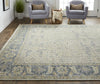 Havila Fine Rugs Mughal S1770 Tan/Blue/Gray Area Rug Lifestyle Image Feature