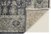 Havila Fine Rugs Mughal S1828 Gray/Taupe/Ivory Area Rug Corner Image with Rug Pad