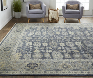 Havila Fine Rugs Mughal S1828 Gray/Taupe/Ivory Area Rug Lifestyle Image Feature