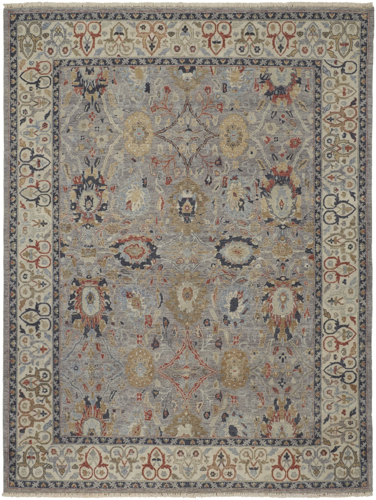 Havila Fine Rugs Mughal S1833 Gray/Ivory/Blue Area Rug main image