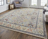 Havila Fine Rugs Mughal S1833 Gray/Ivory/Blue Area Rug Lifestyle Image Feature