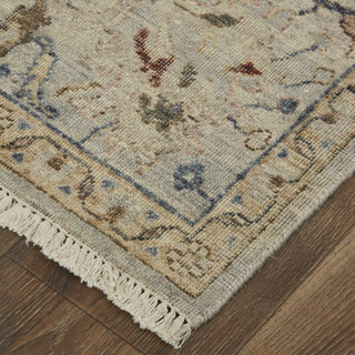 Havila Fine Rugs Mughal S1835 Silver/Gray/Ivory Area Rug Corner Image