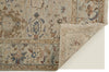 Havila Fine Rugs Mughal S1835 Silver/Gray/Ivory Area Rug Corner Image with Rug Pad