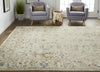 Havila Fine Rugs Mughal S1835 Silver/Gray/Ivory Area Rug Lifestyle Image Feature