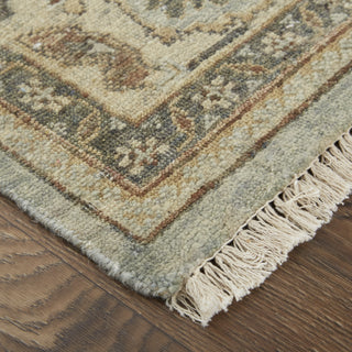 Havila Fine Rugs Mughal S1839 Tan/Brown/Gray Area Rug Corner Image