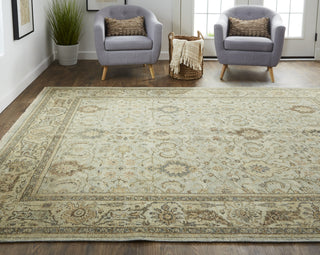 Havila Fine Rugs Mughal S1839 Tan/Brown/Gray Area Rug Lifestyle Image Feature