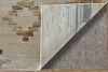 Feizy Melrose 39ULF Ivory/Blue/Brown Area Rug Corner Image with Rug Pad