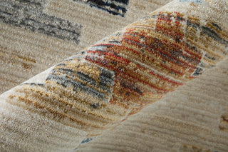 Feizy Melrose 39ULF Ivory/Blue/Brown Area Rug Detail Image