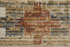 Feizy Melrose 39ULF Ivory/Blue/Brown Area Rug Pattern Image