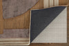 Feizy Nash 8849F Brown/Tan/Taupe Area Rug Corner Image with Rug Pad