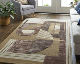 Feizy Nash 8849F Brown/Tan/Taupe Area Rug Lifestyle Image Feature