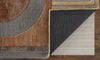 Feizy Nash 8849F Tan/Brown/Gray Area Rug Corner Image with Rug Pad