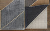 Feizy Nash 8852F Brown/Tan/Gray Area Rug Corner Image with Rug Pad