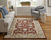 Feizy Prescott 8937F Red/Tan/Ivory Area Rug Lifestyle Image Feature