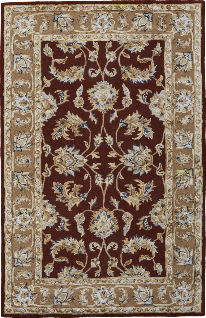 Feizy Prescott 8937F Red/Tan/Ivory Area Rug Main Image