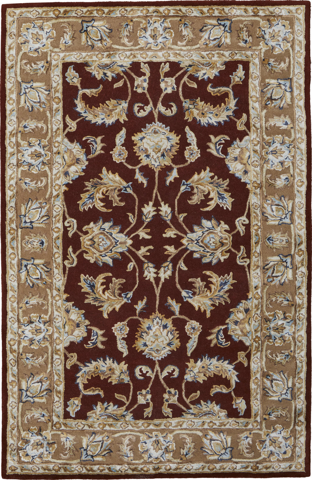 Feizy Prescott 8937F Red/Tan/Ivory Area Rug – Incredible Rugs and Decor