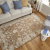 Feizy Prescott 8939F Tan/Ivory Area Rug Lifestyle Image Feature