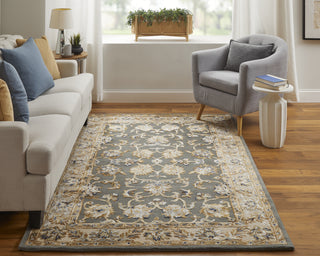 Feizy Prescott 8939F Taupe/Tan/Ivory Area Rug Lifestyle Image Feature