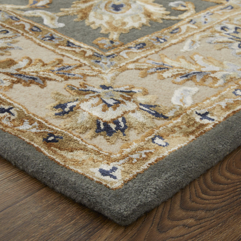 Feizy Prescott 8939F Taupe/Tan/Ivory Area Rug Lifestyle Image Feature