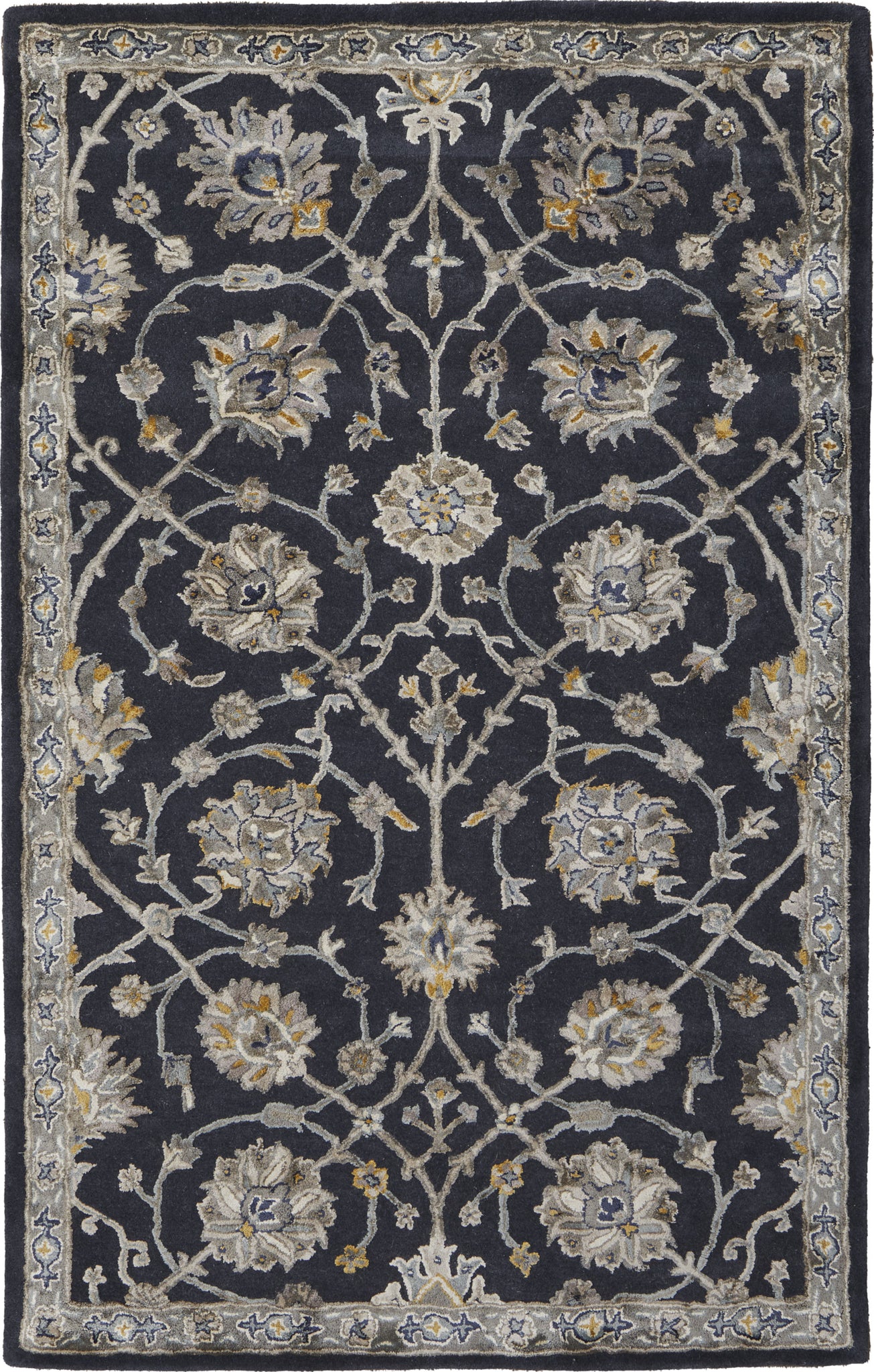 Feizy Prescott 8940F Blue/Silver/Gray Area Rug Main Image