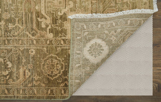 Feizy Palmer 69C7F Brown/Taupe/Tan Area Rug Corner Image with Rug Pad