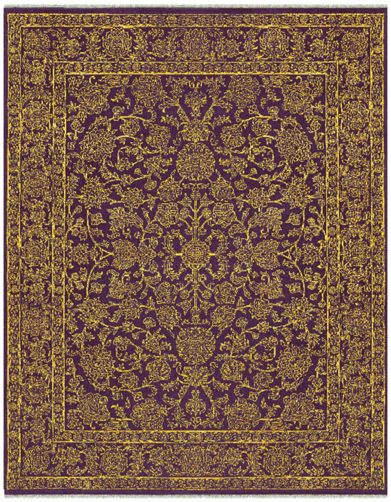 Feizy Armitage 6642F Burgundy/Burgundy Area Rug Main Image