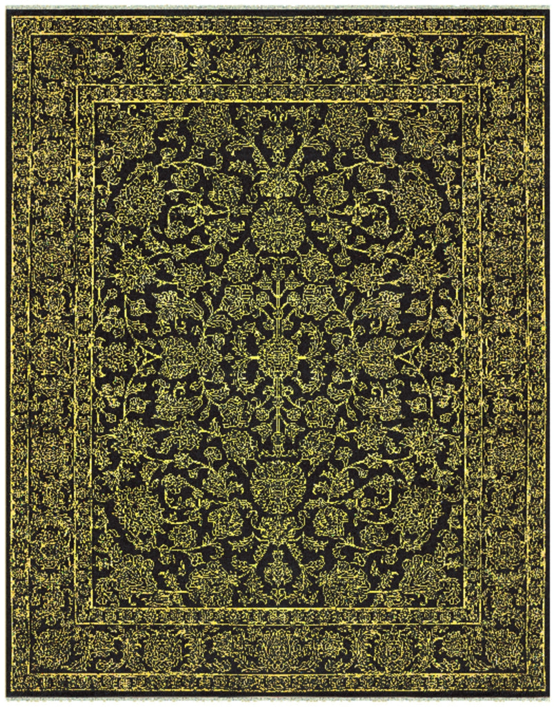 Feizy Armitage 6642F Black/Black Area Rug Main Image