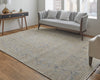Feizy Rowen 69ALF Tan/Ivory/Orange Area Rug Lifestyle Image Feature