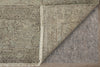 Feizy Rowen 69AMF Gray/Taupe/Blue Area Rug Corner Image with Rug Pad