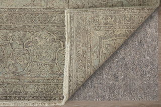 Feizy Rowen 69AMF Gray/Taupe/Blue Area Rug Corner Image with Rug Pad