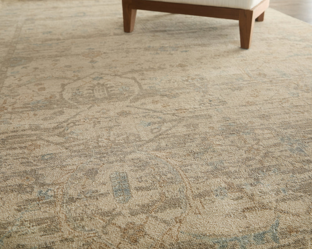 Feizy Rowen 69APF Tan/Taupe/Ivory Area Rug Lifestyle Image Feature