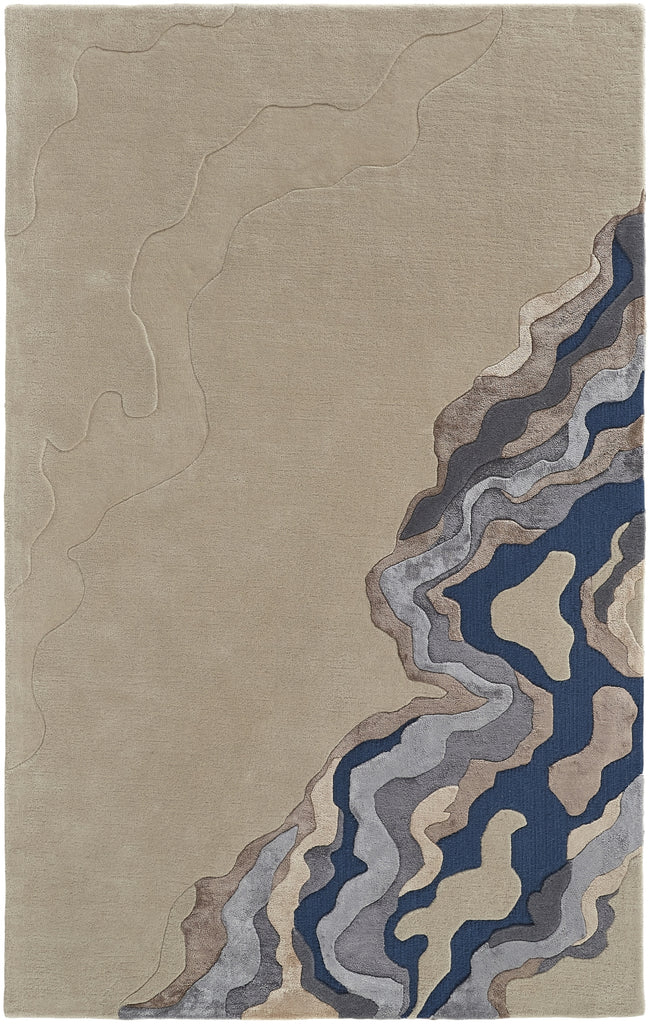 Feizy Serrano 8856F Ivory/Tan/Blue Area Rug main image