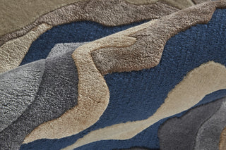 Feizy Serrano 8856F Ivory/Tan/Blue Area Rug Detail Image
