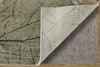 Feizy Sonora 39U8F Green/Tan/Ivory Area Rug Corner Image with Rug Pad